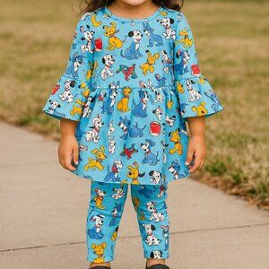 Puppy Pals Bell Sleeve Tunic & Legging Set